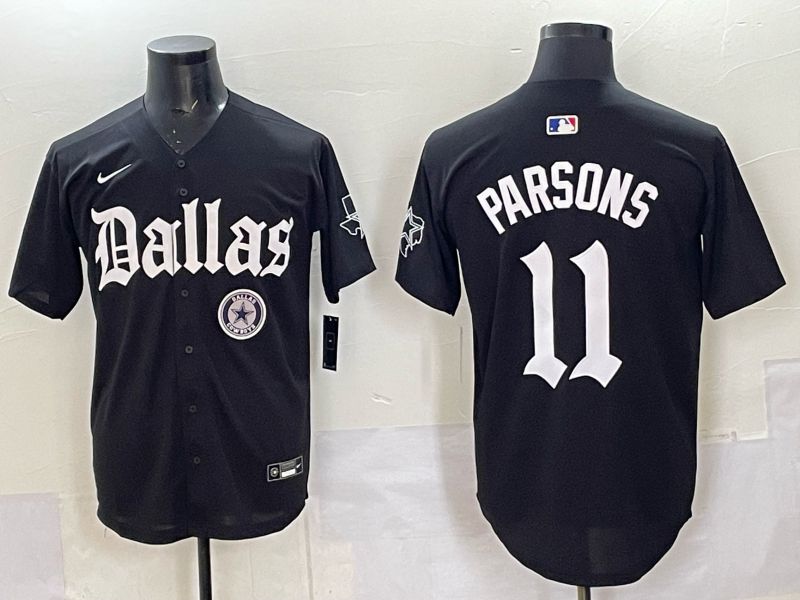 Men 2025 Nike Dallas Cowboys #11 Parsons Black 5th generation Joint Name Limited NFL Jersey 07->dallas cowboys->NFL Jersey
